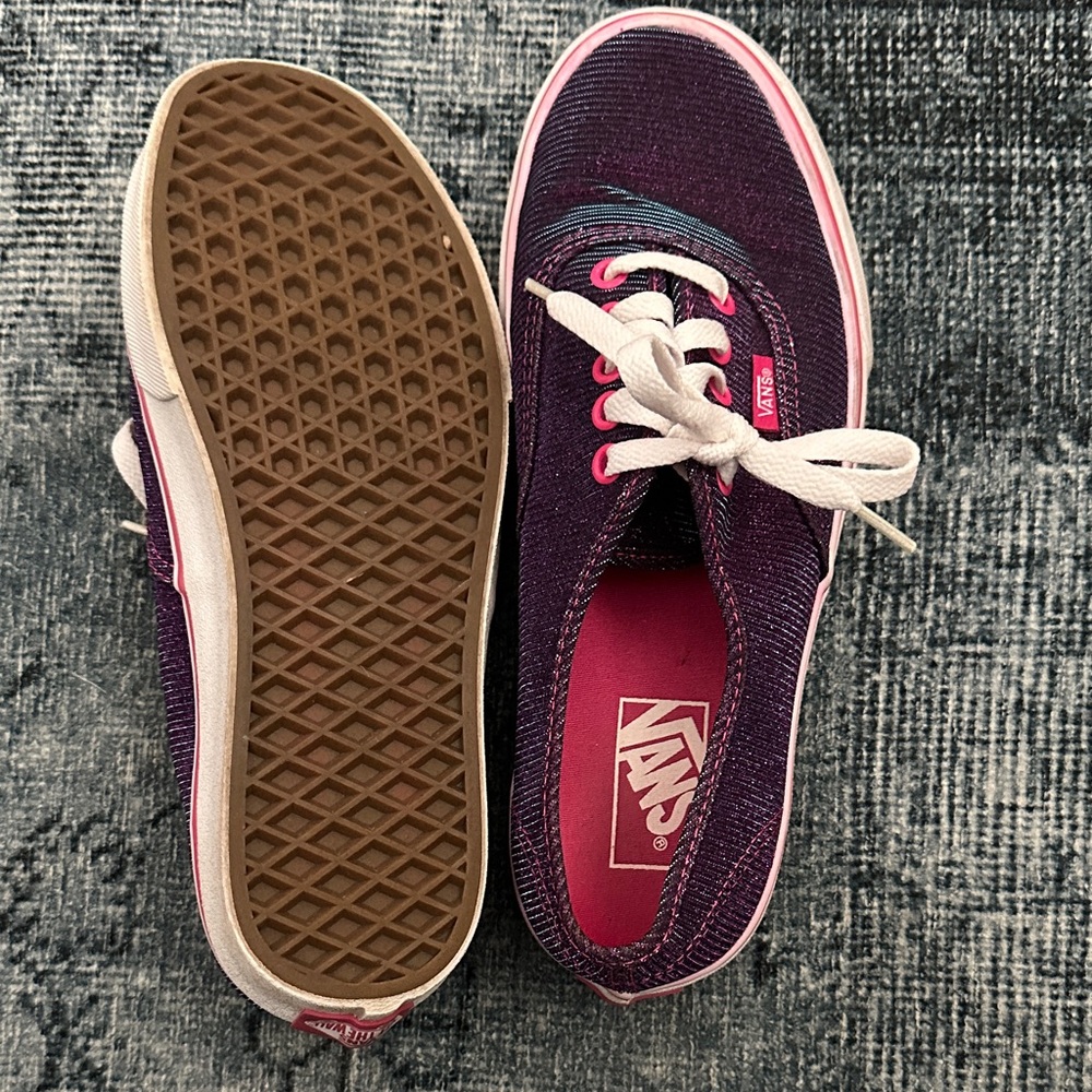 Vans Purple Sneakers with Pink Highlights